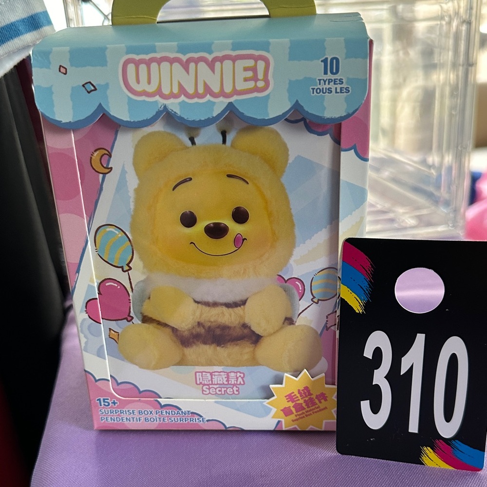 310, Authentic Disney Miniso Winnie Plush Toy Blind Box
